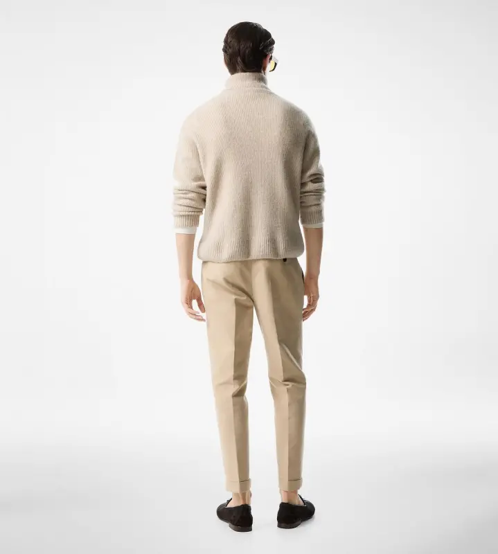 BRUSHED CASHMERE SILK ROLL NECK online